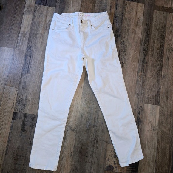 kate spade Denim - Kate Spade New York White Straight Leg Denim Jeans Size 27 /4 Gold Broome Street
